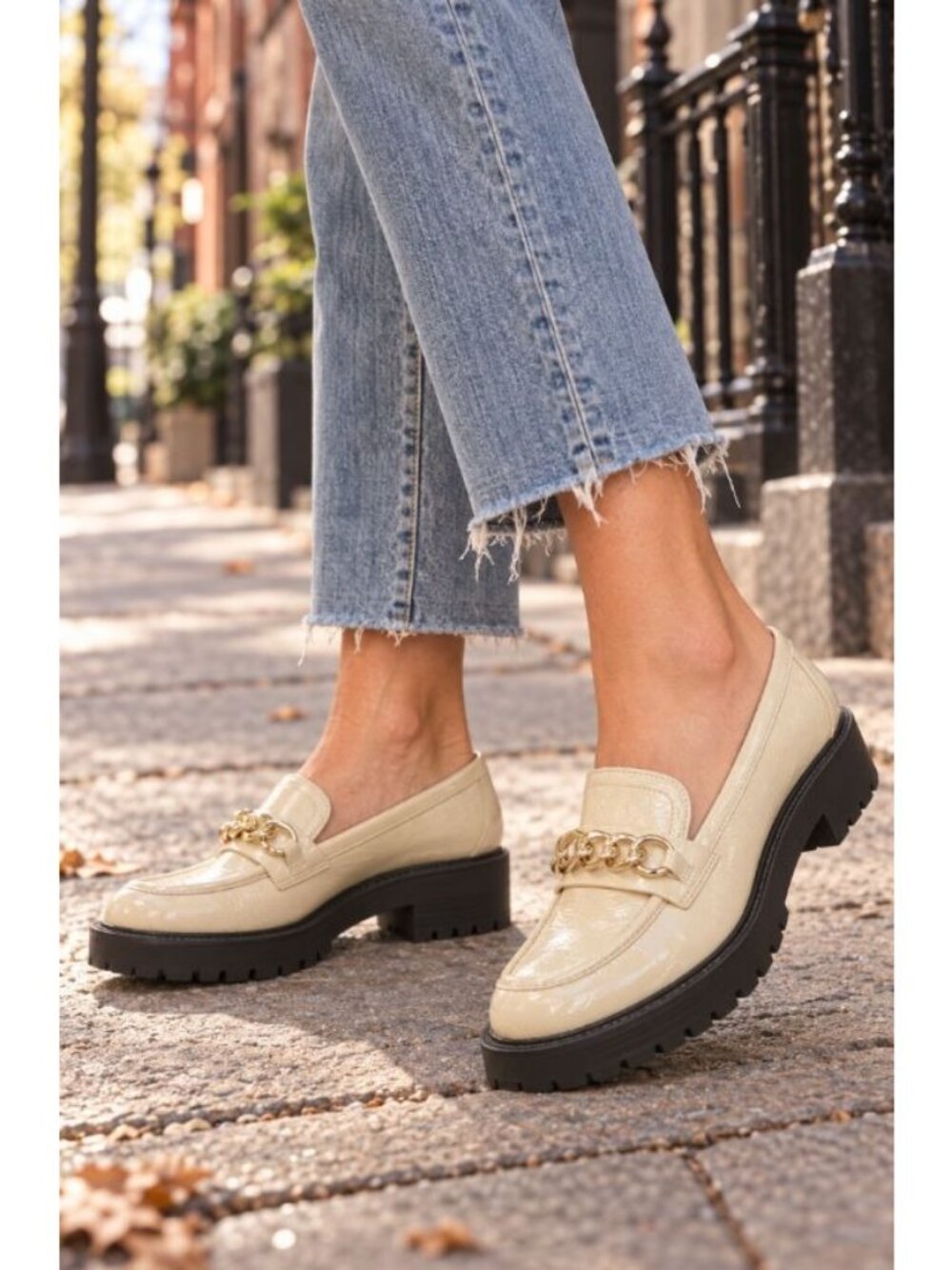Sam Edelman Taelor Wheat Rounded Toe Slip On Chunky Heel Classic Loafers Wheat 8